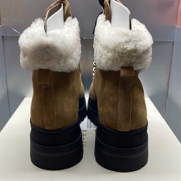 BNIB MARC FISHER LTD PIERSON LUG SOLE BOOTIE TAN Assorted sizes - Picture 6 of 10